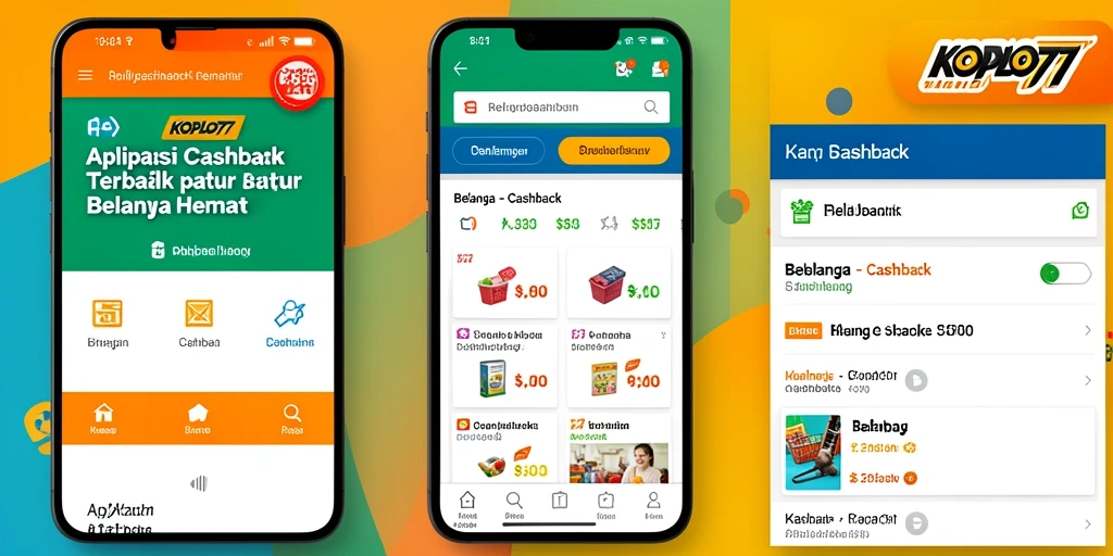 Antarmuka aplikasi KOPLO77 yang menampilkan fungsi Cashback.