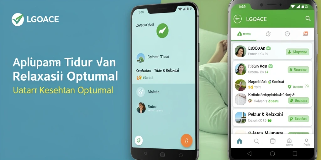 Antarmuka pengguna LGOACE dengan fitur relaksasi dan tidur yang menarik.