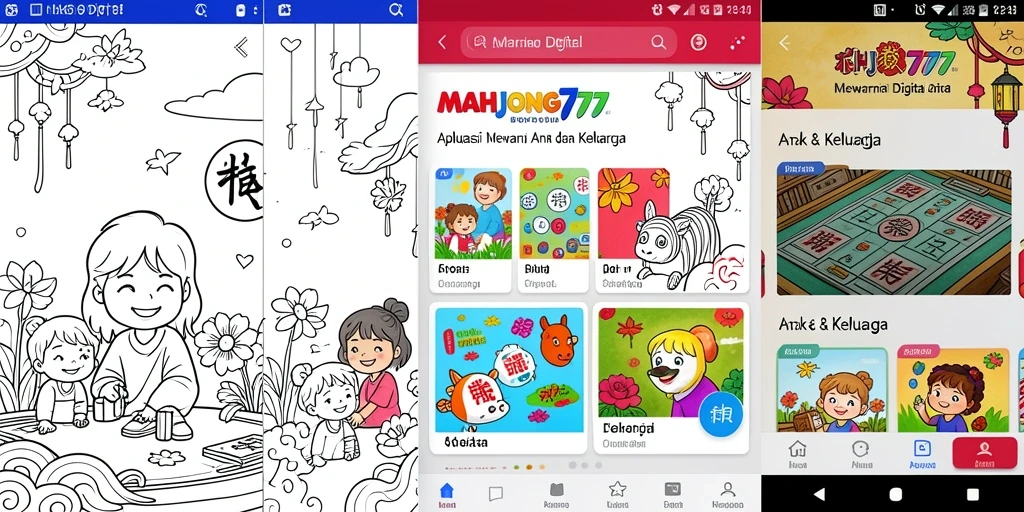 Tampilan antarmuka aplikasi MAHJONG777 yang menarik untuk mewarnai.
