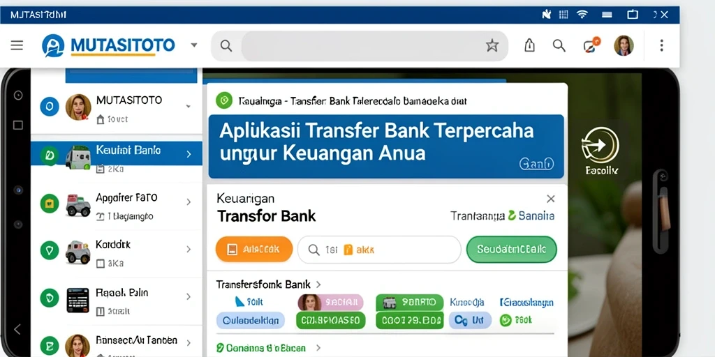 Tampilan antarmuka aplikasi MUTASITOTO untuk transfer bank yang sederhana dan efisien.