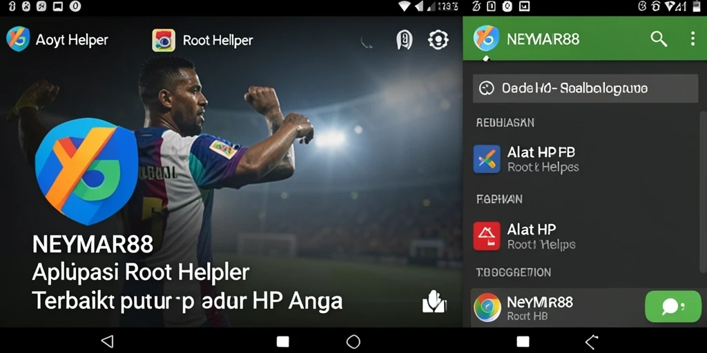 Tampilan antarmuka aplikasi NEYMAR88 sebagai Root Helper yang intuitif.