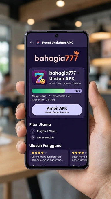 Tampilan halaman APK bahagia777