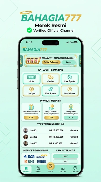 Tampilan kanal resmi bahagia777